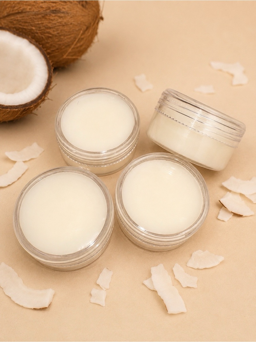 2x Coconut handcrafted lip balm